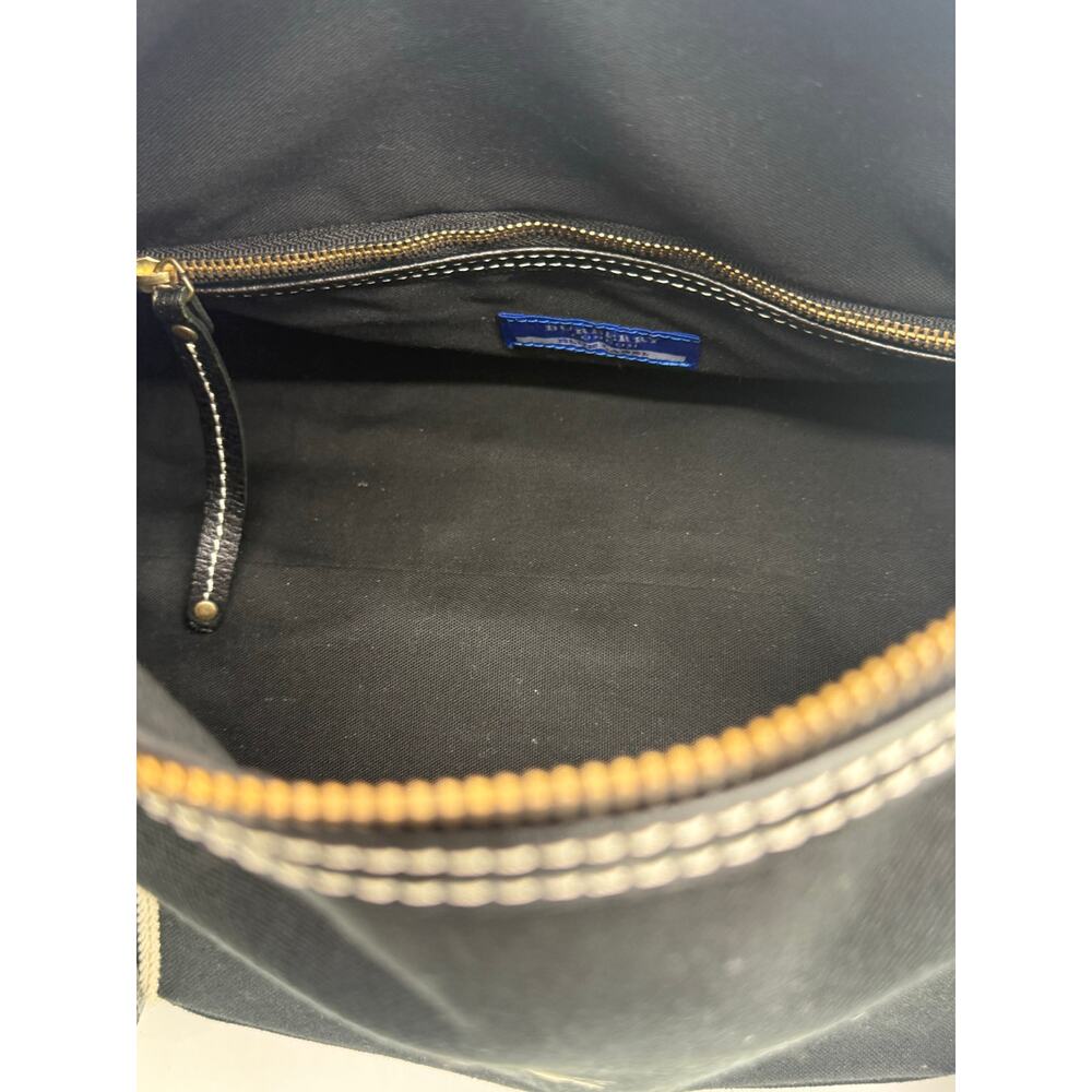 Burberry London Blue Label Black Canvas Leather Mini Boston Duffle Handbag - Picture 13 of 14